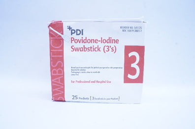 PDI S41125 Povidone-Iodine Swabstick - Box of 25